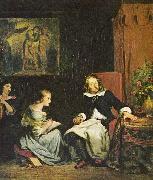 Milton diktiert seinen Tochtern das, Eugene Delacroix